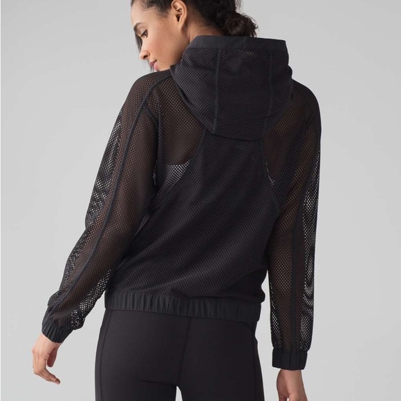 lululemon athletica Black Mesh Bomber Jacket - Picture 3 of 3